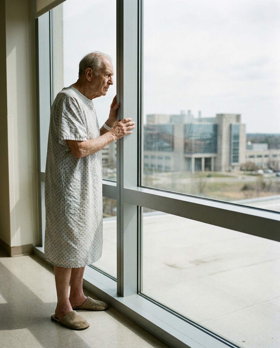 Patient âgé en attente d'un résultat de laboratoire
